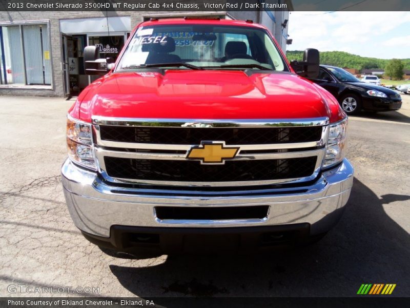 Victory Red / Dark Titanium 2013 Chevrolet Silverado 3500HD WT Regular Cab 4x4 Chassis