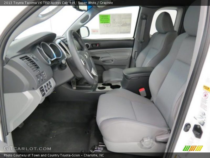 Super White / Graphite 2013 Toyota Tacoma V6 TRD Access Cab 4x4