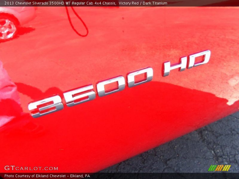 Victory Red / Dark Titanium 2013 Chevrolet Silverado 3500HD WT Regular Cab 4x4 Chassis
