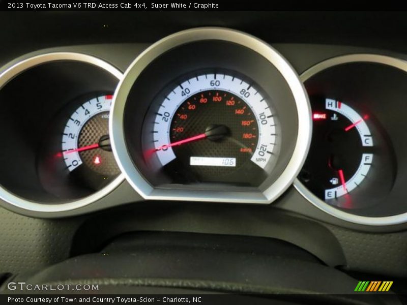 Super White / Graphite 2013 Toyota Tacoma V6 TRD Access Cab 4x4