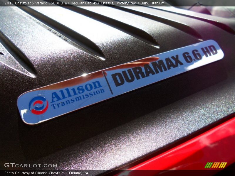 Victory Red / Dark Titanium 2013 Chevrolet Silverado 3500HD WT Regular Cab 4x4 Chassis
