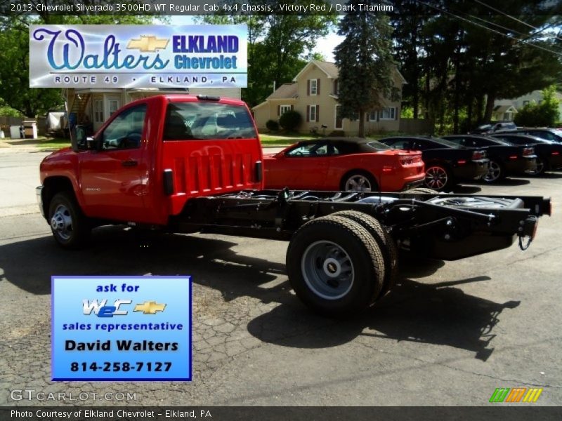 Victory Red / Dark Titanium 2013 Chevrolet Silverado 3500HD WT Regular Cab 4x4 Chassis