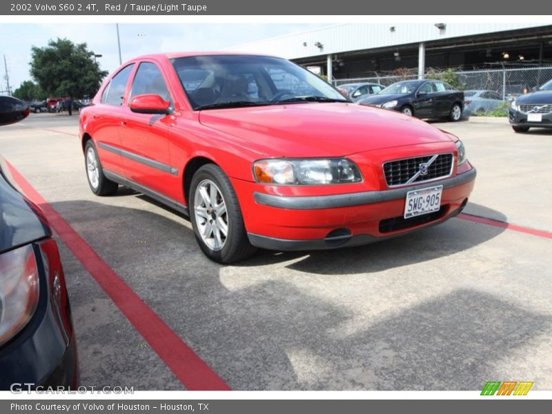 Red / Taupe/Light Taupe 2002 Volvo S60 2.4T