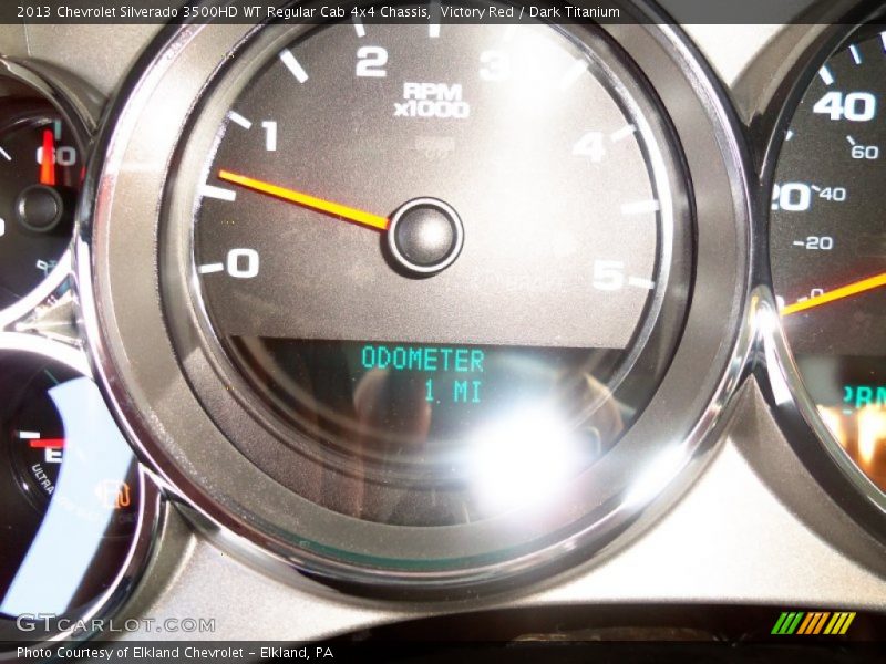 Victory Red / Dark Titanium 2013 Chevrolet Silverado 3500HD WT Regular Cab 4x4 Chassis