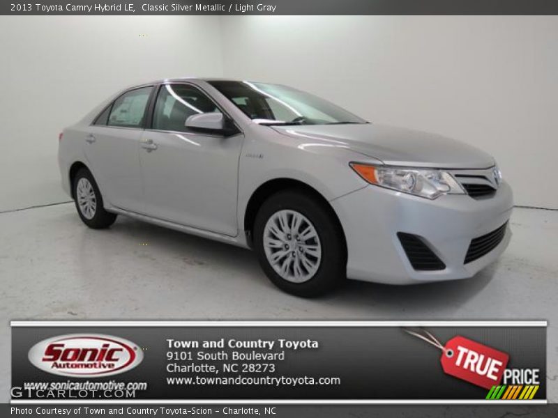 Classic Silver Metallic / Light Gray 2013 Toyota Camry Hybrid LE