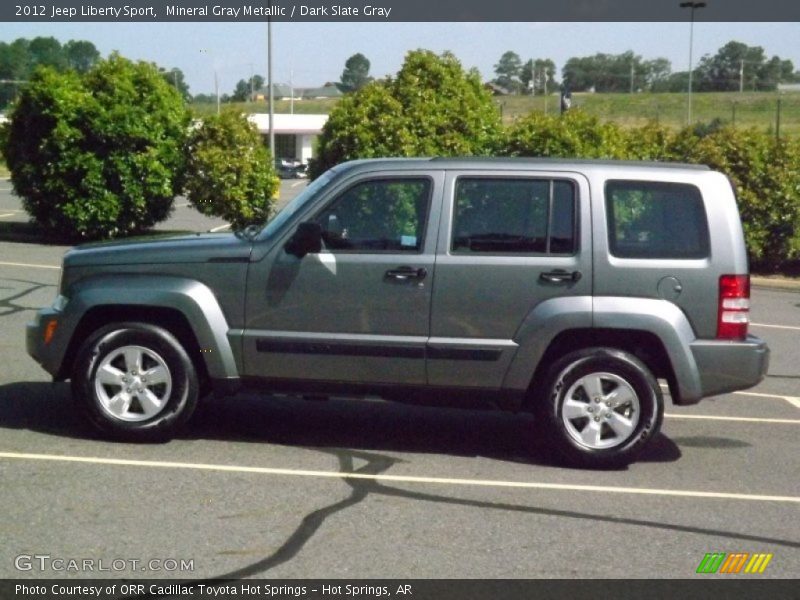 Mineral Gray Metallic / Dark Slate Gray 2012 Jeep Liberty Sport