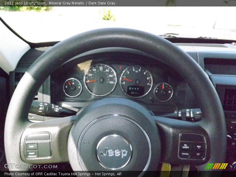 Mineral Gray Metallic / Dark Slate Gray 2012 Jeep Liberty Sport