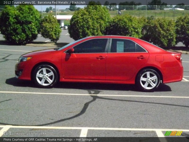 Barcelona Red Metallic / Black/Ash 2012 Toyota Camry SE