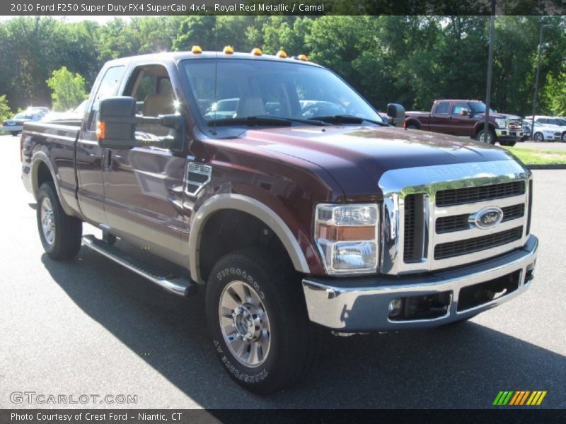 Royal Red Metallic / Camel 2010 Ford F250 Super Duty FX4 SuperCab 4x4
