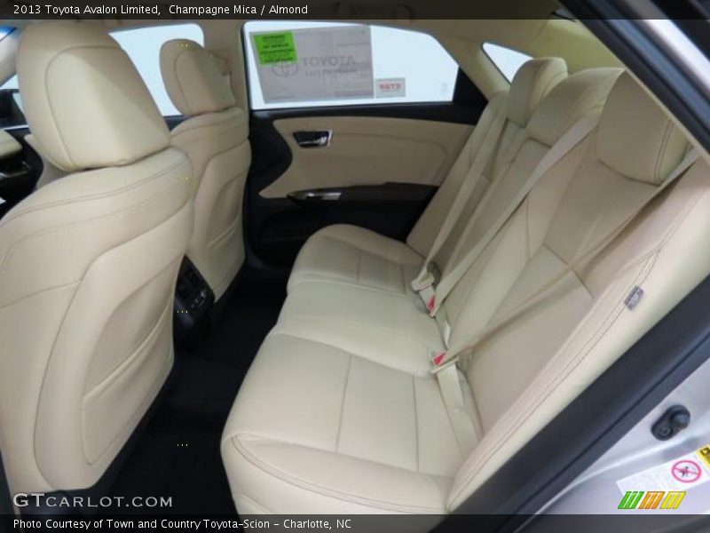 Rear Seat of 2013 Avalon Limited