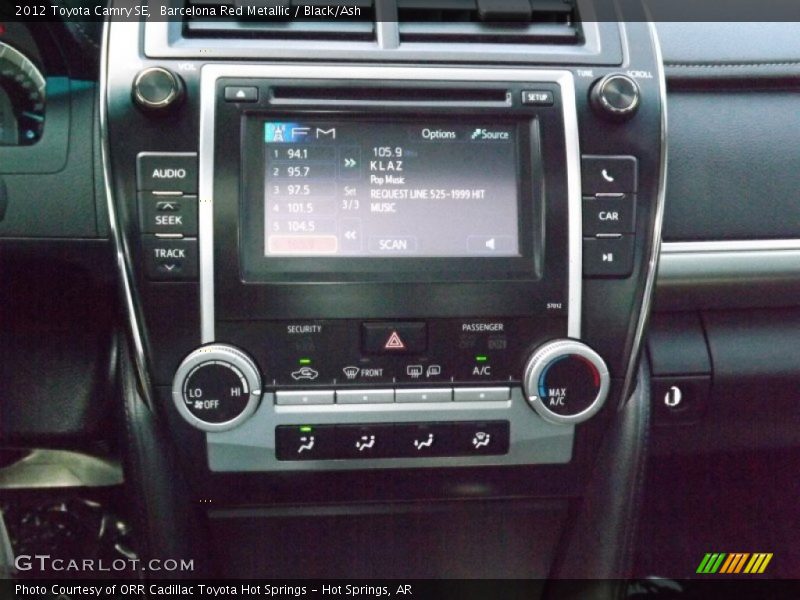 Barcelona Red Metallic / Black/Ash 2012 Toyota Camry SE