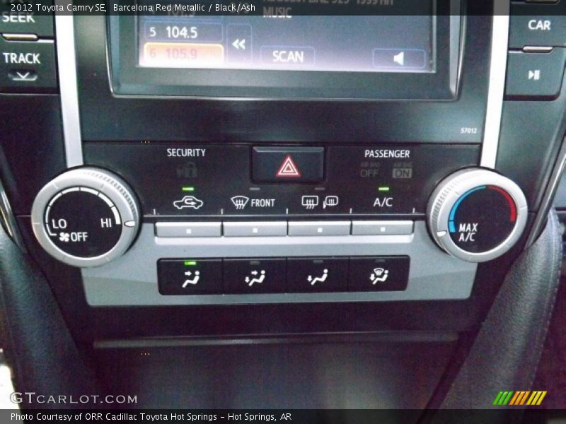 Barcelona Red Metallic / Black/Ash 2012 Toyota Camry SE