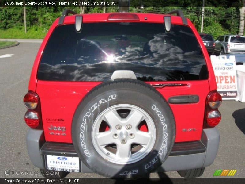 Flame Red / Medium Slate Gray 2005 Jeep Liberty Sport 4x4