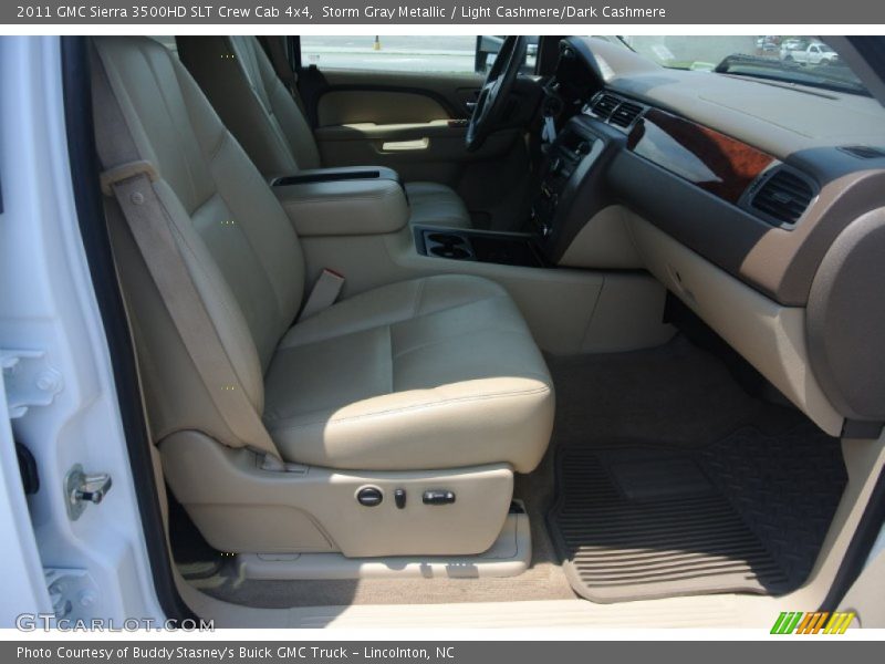 Storm Gray Metallic / Light Cashmere/Dark Cashmere 2011 GMC Sierra 3500HD SLT Crew Cab 4x4