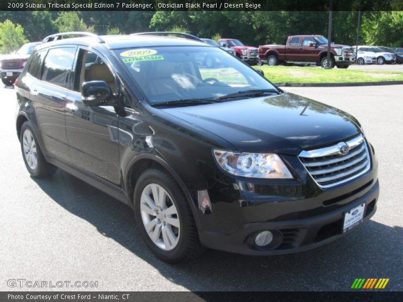 Obsidian Black Pearl / Desert Beige 2009 Subaru Tribeca Special Edition 7 Passenger