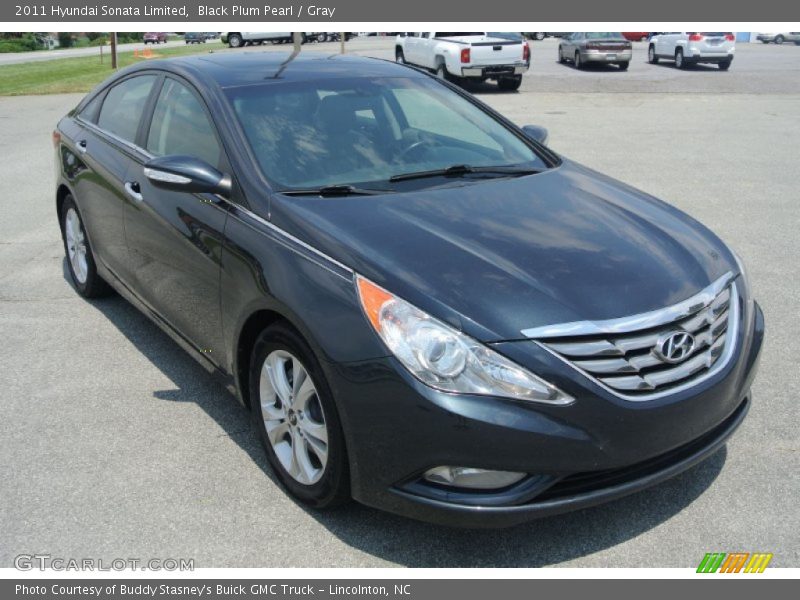 Black Plum Pearl / Gray 2011 Hyundai Sonata Limited
