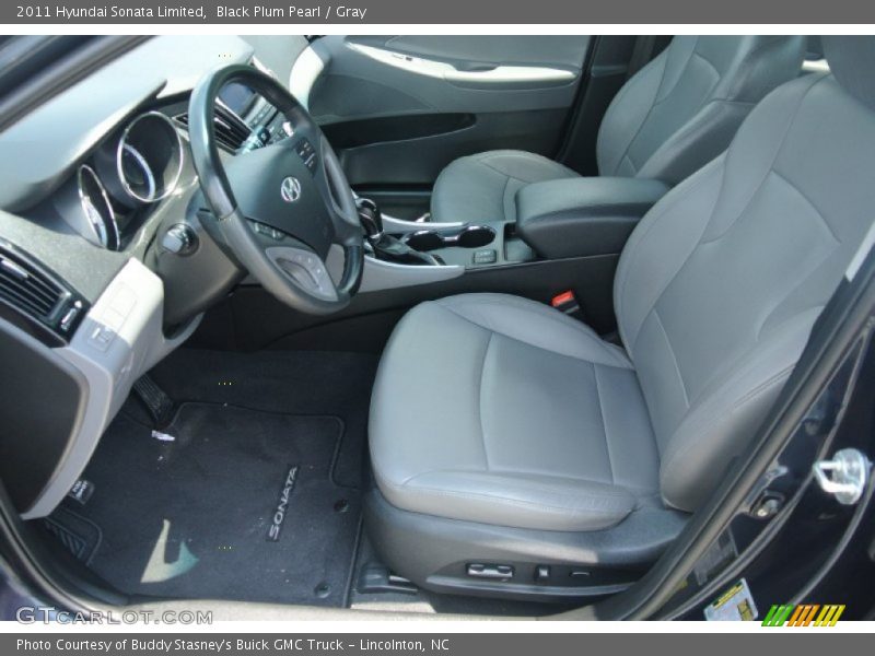 Black Plum Pearl / Gray 2011 Hyundai Sonata Limited