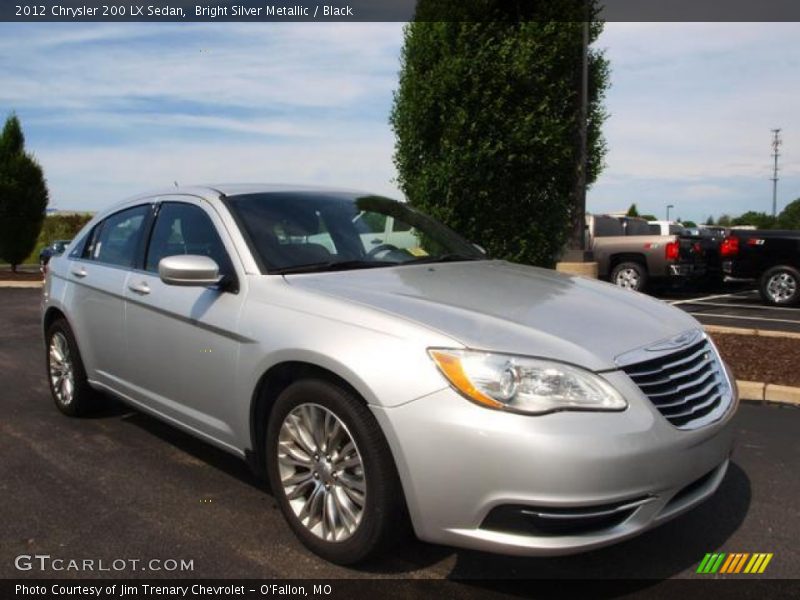 Bright Silver Metallic / Black 2012 Chrysler 200 LX Sedan