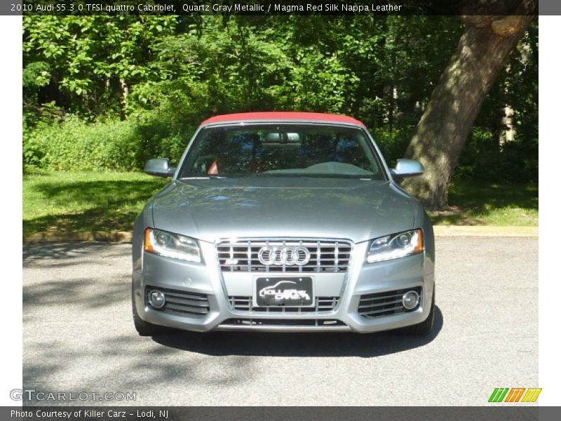 Quartz Gray Metallic / Magma Red Silk Nappa Leather 2010 Audi S5 3.0 TFSI quattro Cabriolet