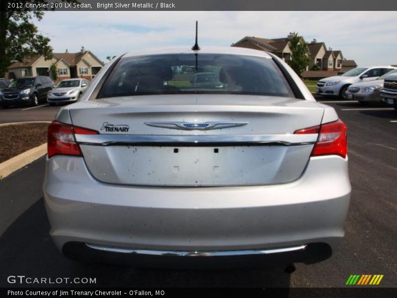 Bright Silver Metallic / Black 2012 Chrysler 200 LX Sedan