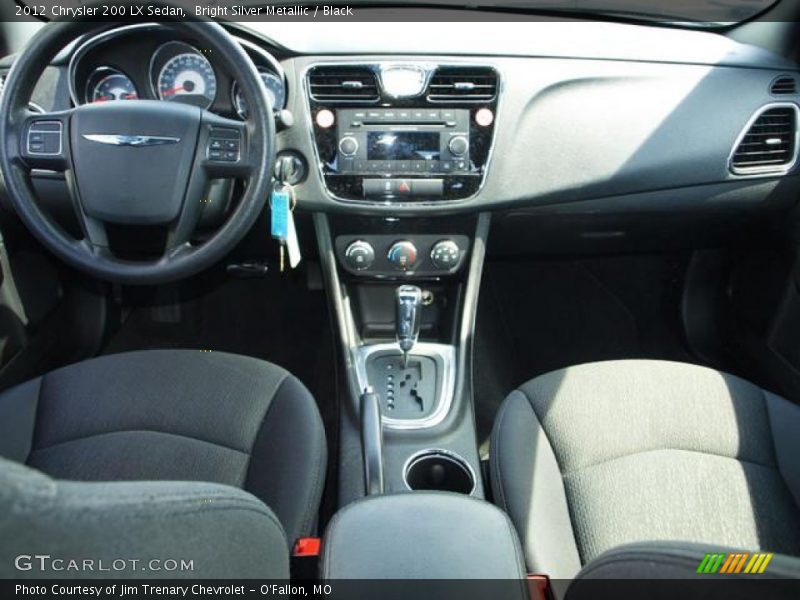 Bright Silver Metallic / Black 2012 Chrysler 200 LX Sedan