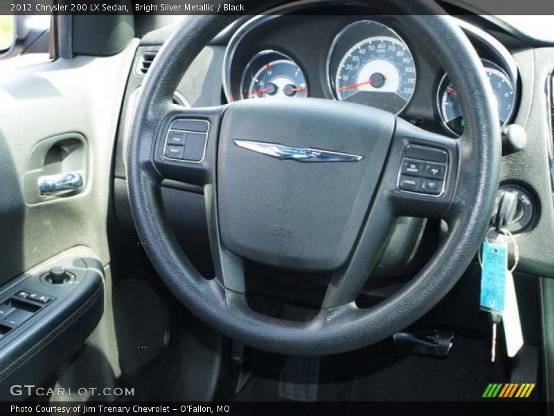 Bright Silver Metallic / Black 2012 Chrysler 200 LX Sedan