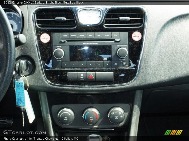 Bright Silver Metallic / Black 2012 Chrysler 200 LX Sedan
