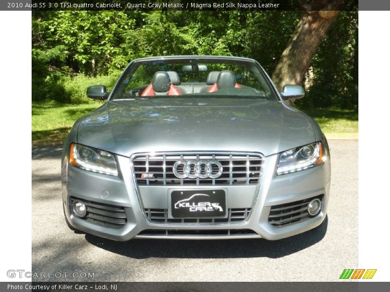 Quartz Gray Metallic / Magma Red Silk Nappa Leather 2010 Audi S5 3.0 TFSI quattro Cabriolet