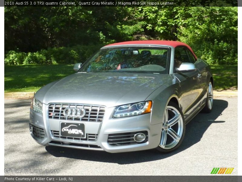 Quartz Gray Metallic / Magma Red Silk Nappa Leather 2010 Audi S5 3.0 TFSI quattro Cabriolet