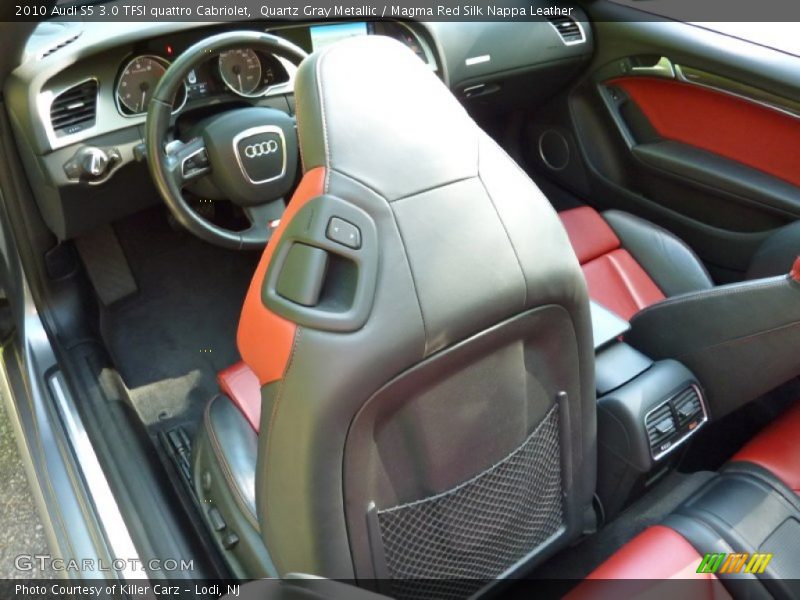 Quartz Gray Metallic / Magma Red Silk Nappa Leather 2010 Audi S5 3.0 TFSI quattro Cabriolet