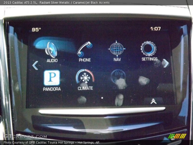 Radiant Silver Metallic / Caramel/Jet Black Accents 2013 Cadillac ATS 2.5L