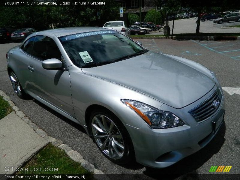 Liquid Platinum / Graphite 2009 Infiniti G 37 Convertible