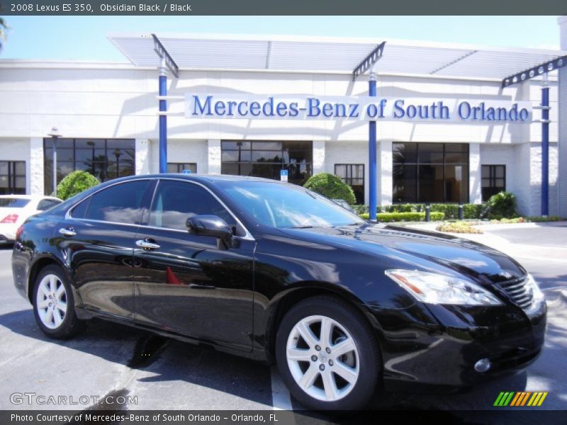 Obsidian Black / Black 2008 Lexus ES 350