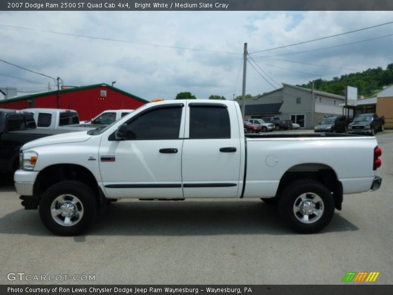 Bright White / Medium Slate Gray 2007 Dodge Ram 2500 ST Quad Cab 4x4
