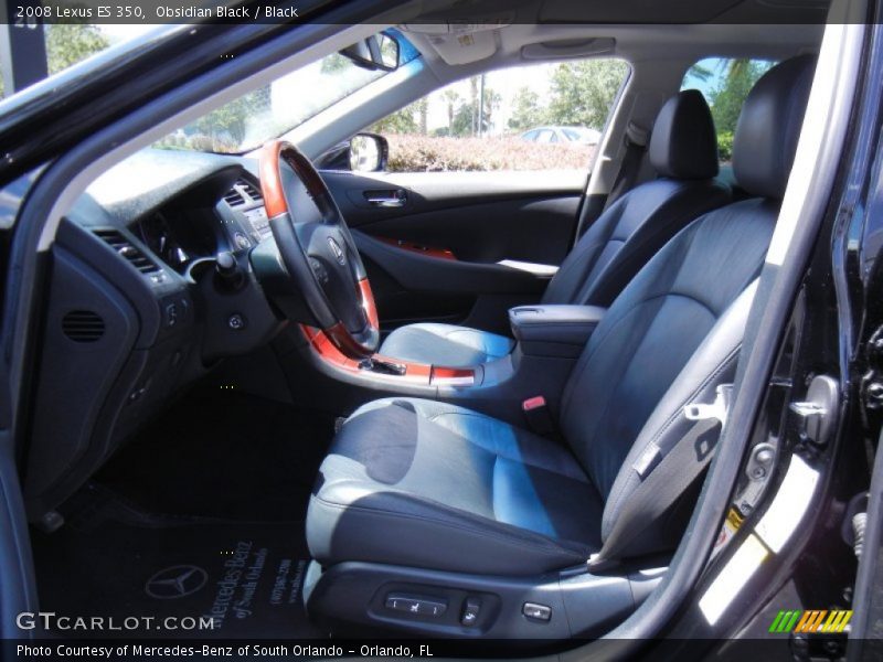 Obsidian Black / Black 2008 Lexus ES 350