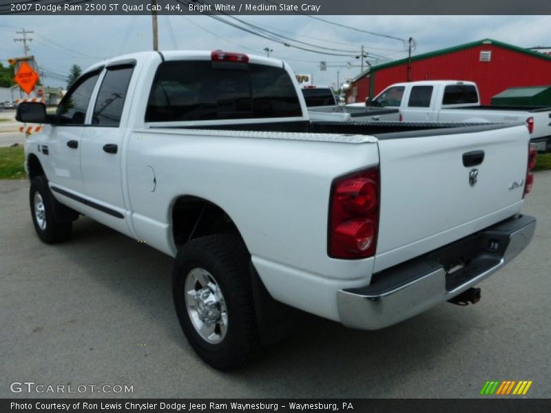 Bright White / Medium Slate Gray 2007 Dodge Ram 2500 ST Quad Cab 4x4