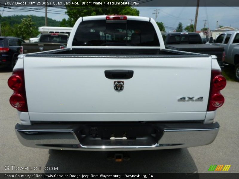 Bright White / Medium Slate Gray 2007 Dodge Ram 2500 ST Quad Cab 4x4