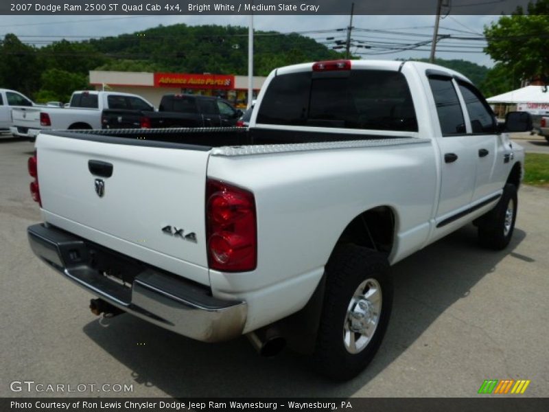 Bright White / Medium Slate Gray 2007 Dodge Ram 2500 ST Quad Cab 4x4