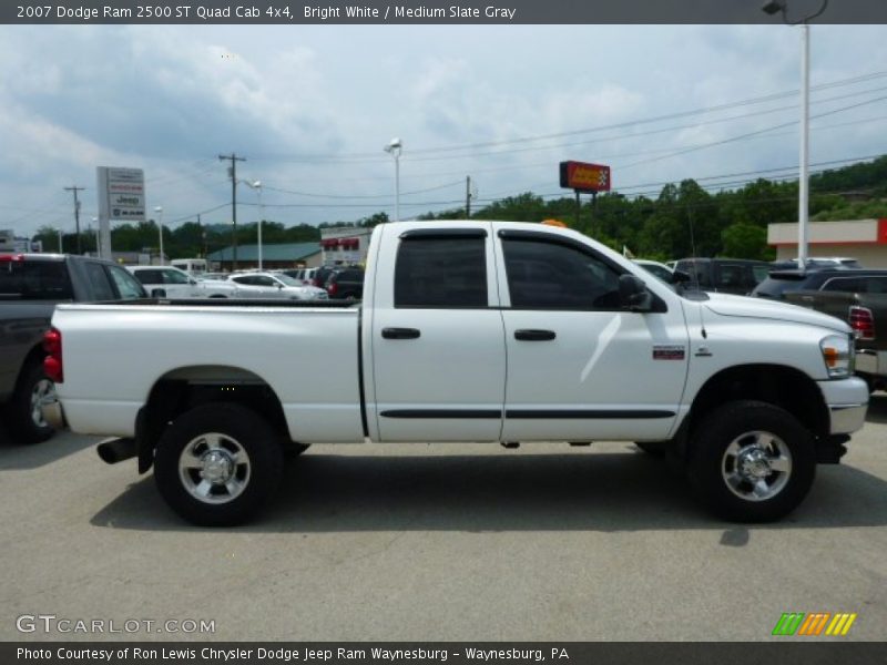 Bright White / Medium Slate Gray 2007 Dodge Ram 2500 ST Quad Cab 4x4