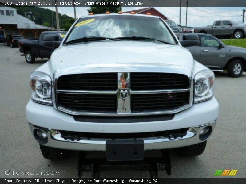 Bright White / Medium Slate Gray 2007 Dodge Ram 2500 ST Quad Cab 4x4