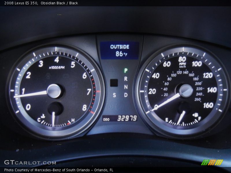 Obsidian Black / Black 2008 Lexus ES 350