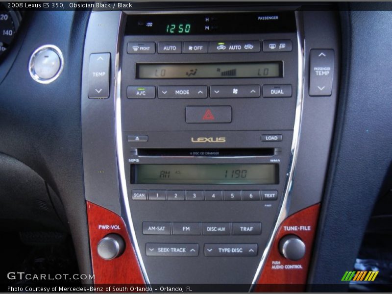 Obsidian Black / Black 2008 Lexus ES 350