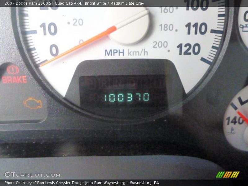 Bright White / Medium Slate Gray 2007 Dodge Ram 2500 ST Quad Cab 4x4