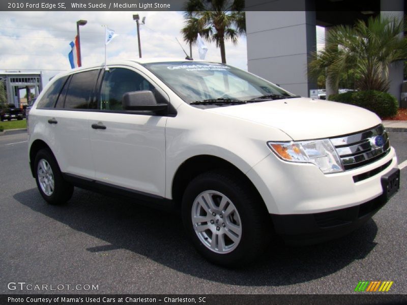 White Suede / Medium Light Stone 2010 Ford Edge SE