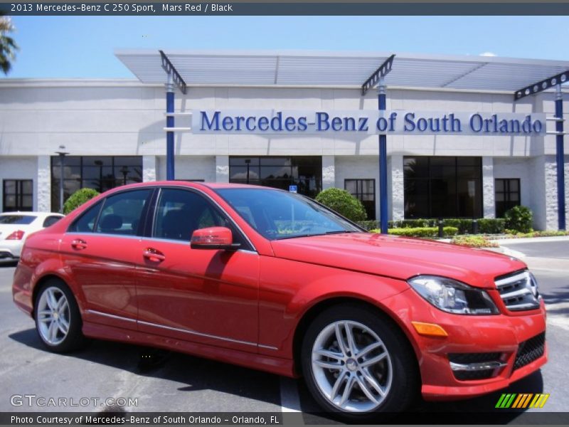Mars Red / Black 2013 Mercedes-Benz C 250 Sport