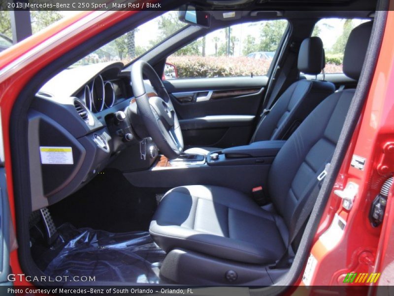 Mars Red / Black 2013 Mercedes-Benz C 250 Sport