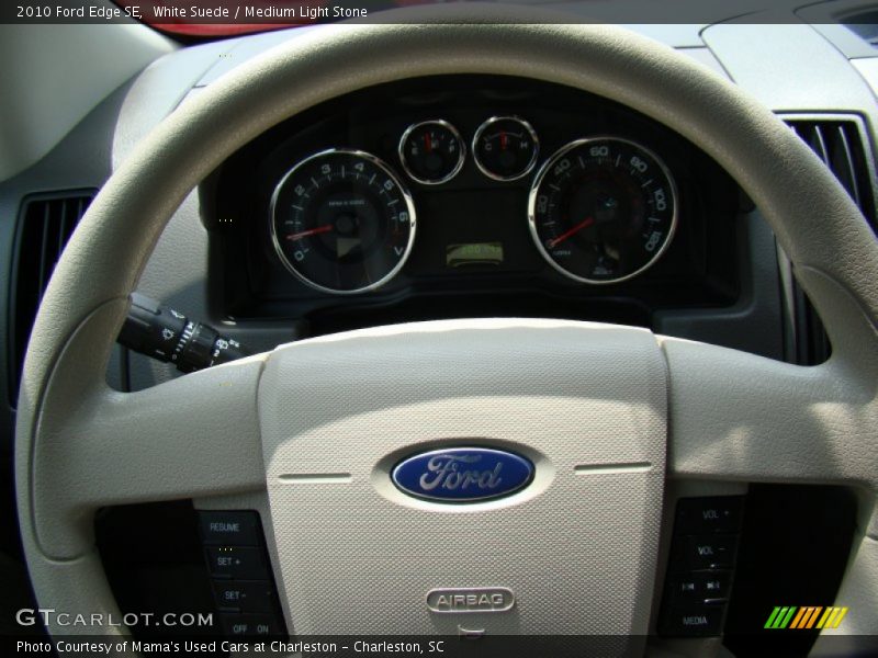 White Suede / Medium Light Stone 2010 Ford Edge SE