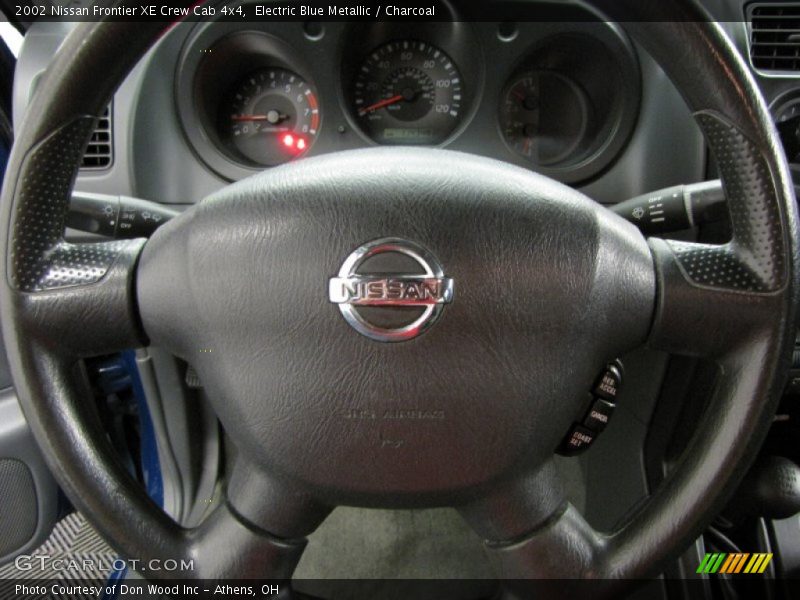 Electric Blue Metallic / Charcoal 2002 Nissan Frontier XE Crew Cab 4x4