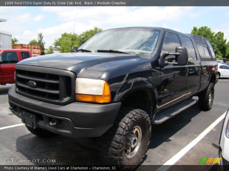 Black / Medium Graphite 1999 Ford F350 Super Duty XL Crew Cab 4x4
