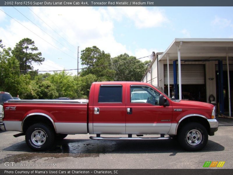 Toreador Red Metallic / Medium Flint 2002 Ford F250 Super Duty Lariat Crew Cab 4x4